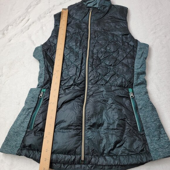 Lululemon Women's Dark Teal Down For A Run Slim Full-Zip Puffer Vest Size 10 - Picture 5 of 7